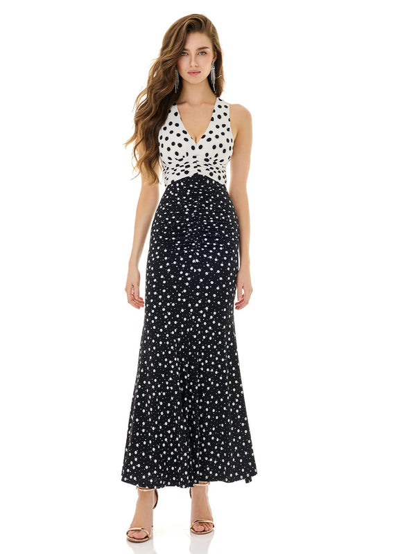 Polka Dot V-Neck Dress