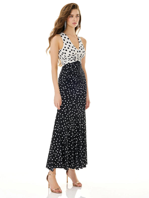 Polka Dot V-Neck Dress