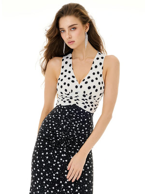 Polka Dot V-Neck Dress