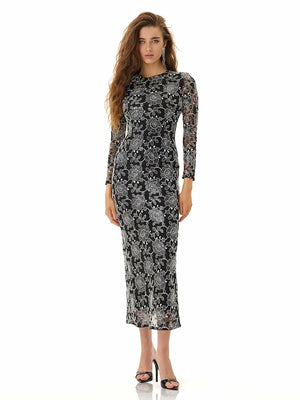 Model in Purple Twist Front Midi Dress by MAJOR CRUSH