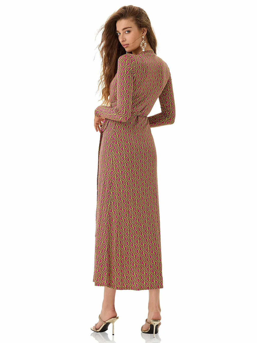 Gilded Vine Totem Wrap Dress