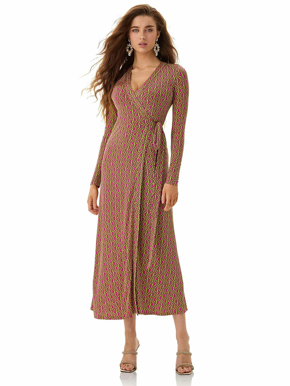 Gilded Vine Totem Wrap Dress