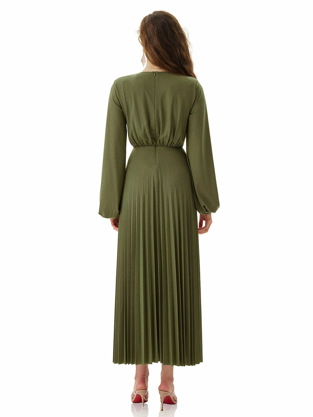 Forest Whisper Pleated Dress