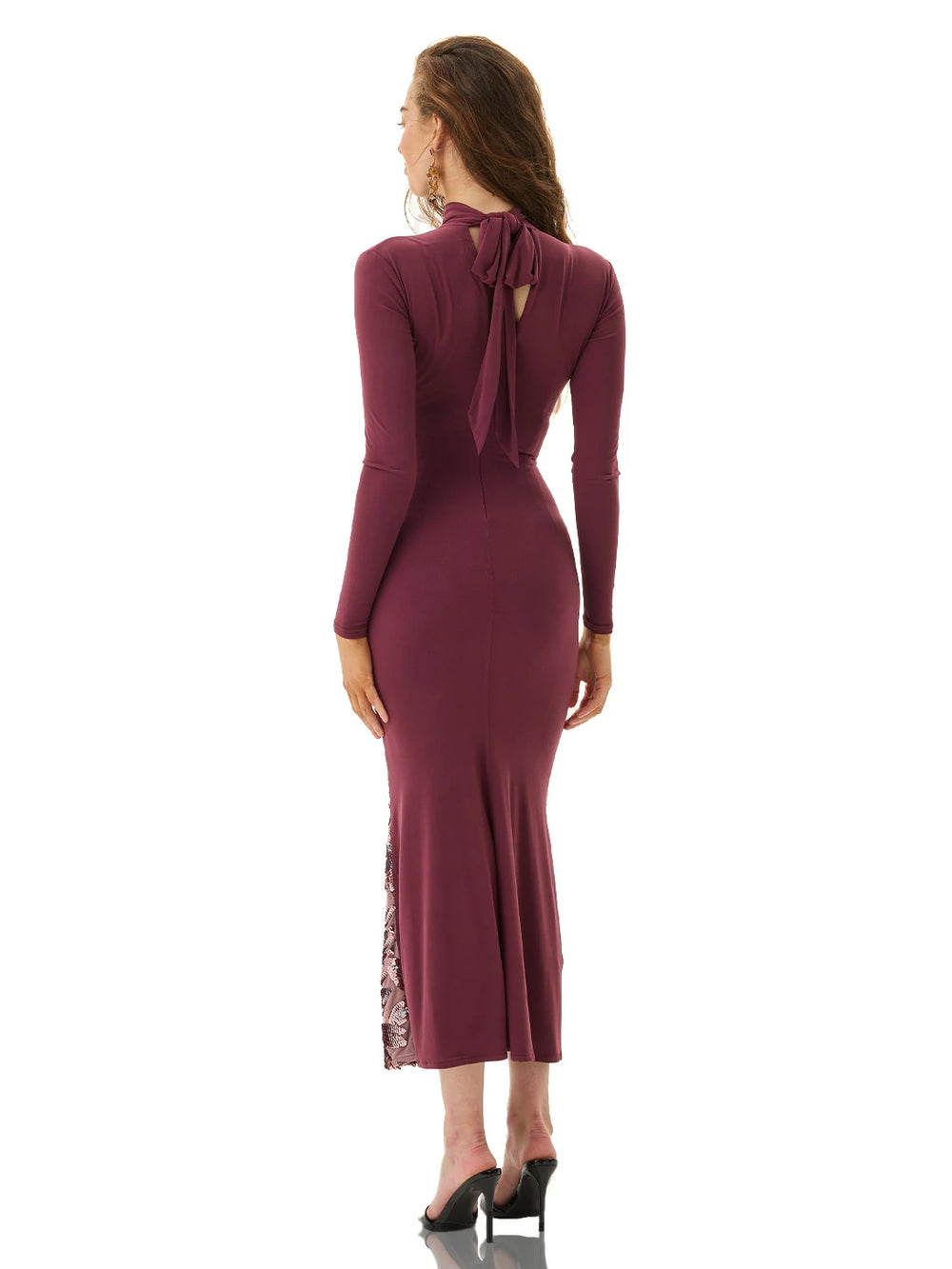 Mulberry Dazzle Cut-out Dress
