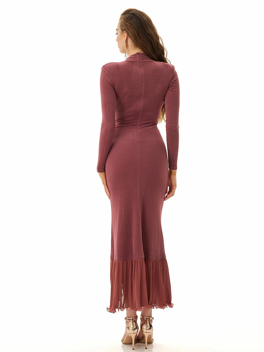 Berry Night Ruffle Dress