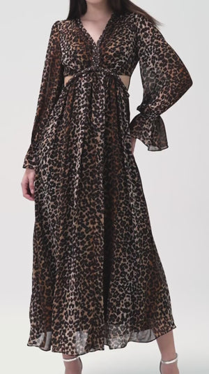 Brown Leopard Dress