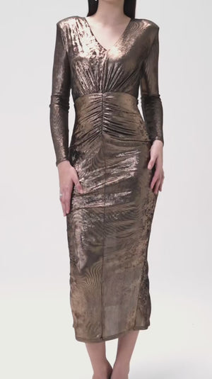 Metallic Brass tone Dress